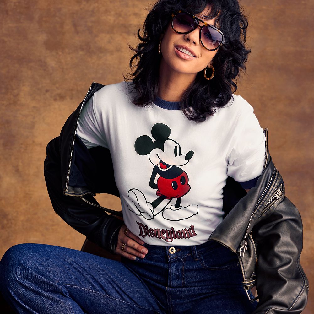 Mickey Mouse Classic Ringer T-Shirt for Adults &ndash; Disneyland &ndash; White