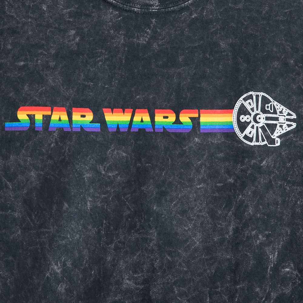 Millennium Falcon Mineral Wash T-Shirt for Adults – Rainbow Star Wars Collection