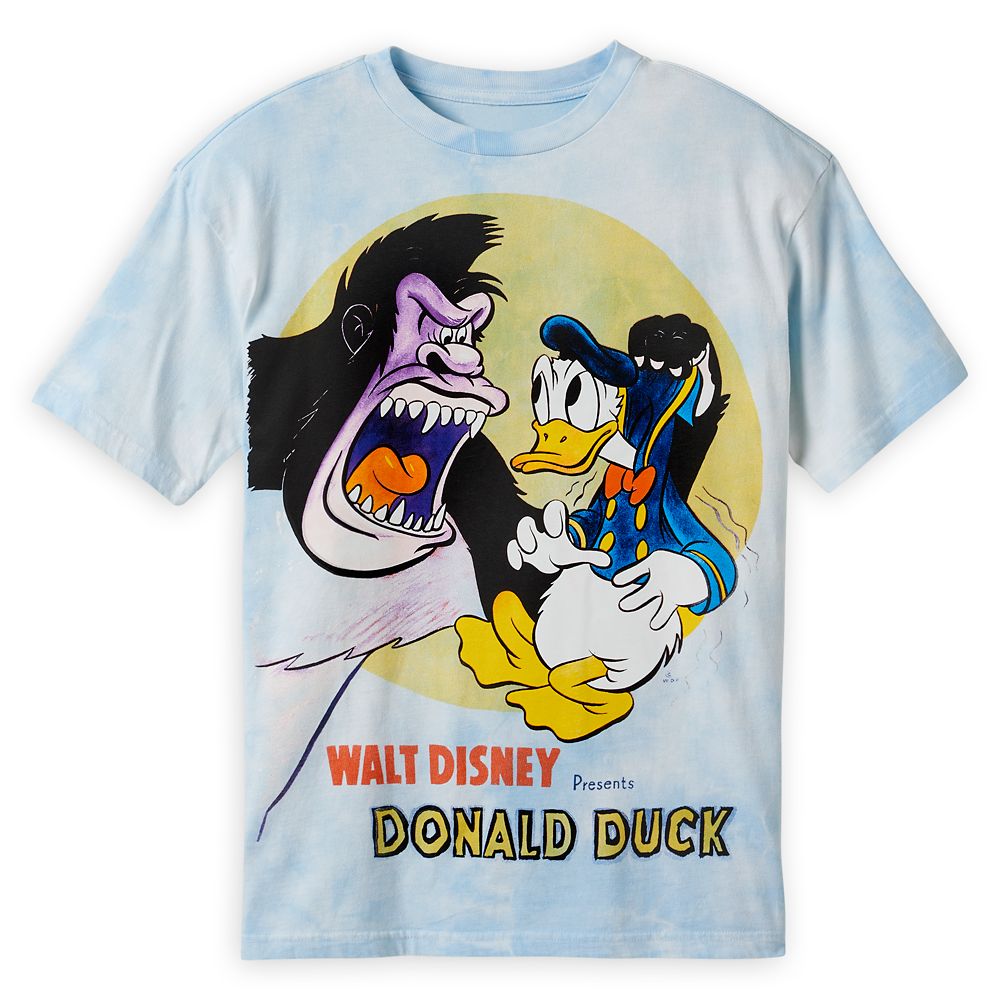 Donald Duck and the Gorilla Tie-Dye T-Shirt for Adults now out for purchase