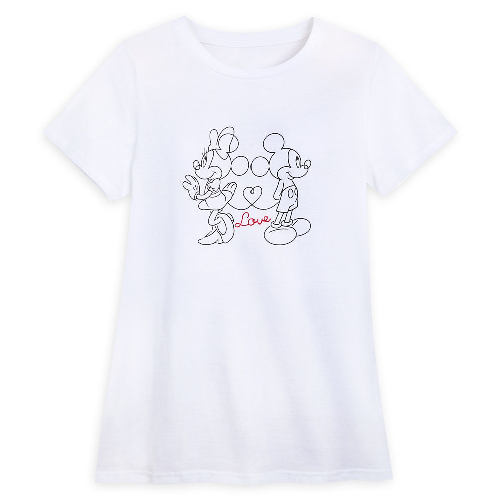 Mickey and Minnie Mouse Fashion T-Shirt for Women available online