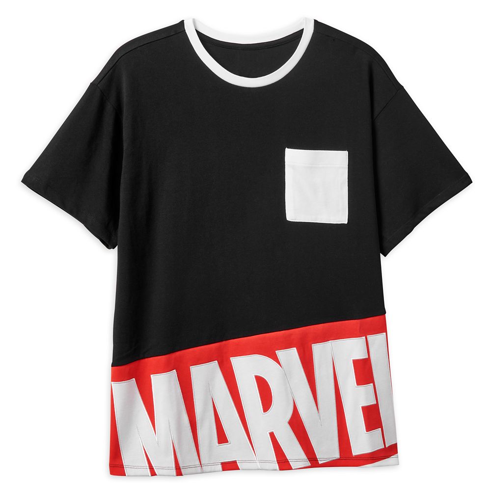 Marvel Logo Ringer Fashion T-Shirt for Adults now available