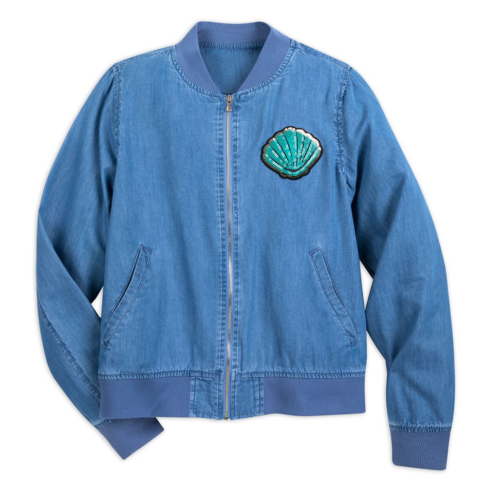 Ariel Chambray Bomber Jacket for Women - Oh My Disney