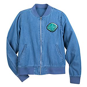 Ariel Chambray Bomber Jacket for Women - Oh My Disney