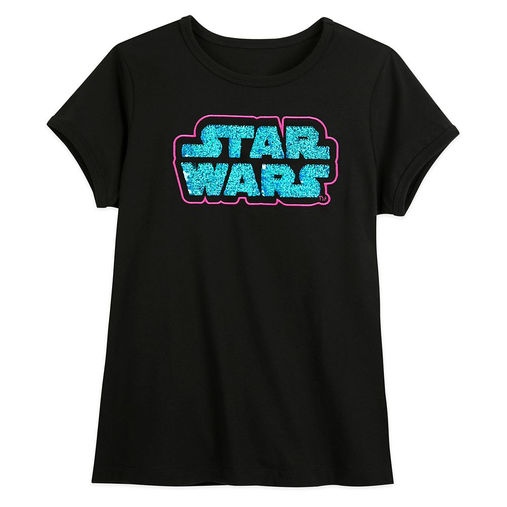 Star Wars Logo Flip Sequin T-Shirt for Women | shopDisney