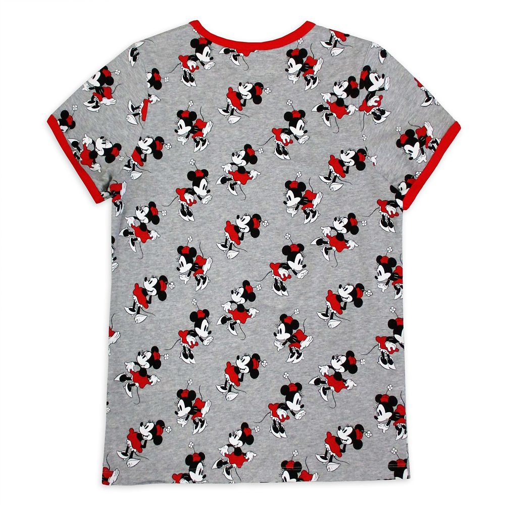 Minnie Mouse Allover Ringer T-Shirt for Women