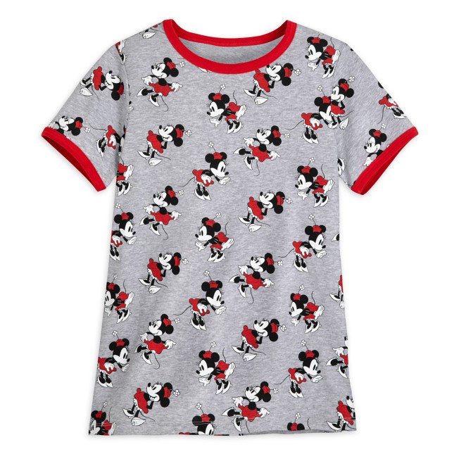 DISNEY Store TEE for Girls MINNIE MOUSE RINGER TShirt Choose Size NWT 