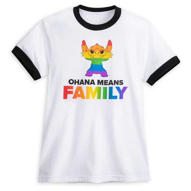 Stitch Ringer T-Shirt for Adults – Rainbow Disney Collection