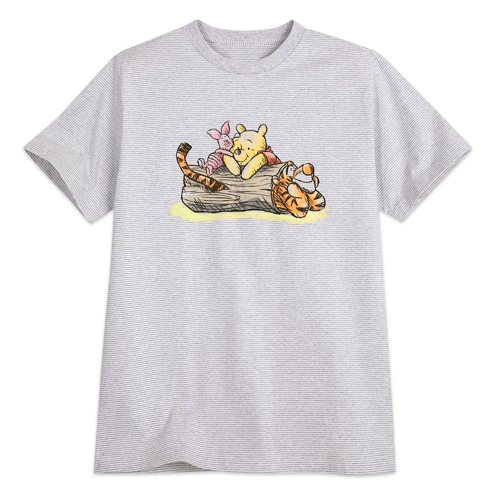 Winnie the Pooh and Pals Striped T-Shirt for Adults is available online