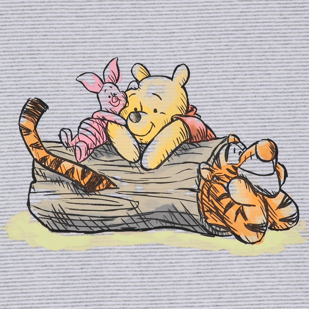 Winnie the Pooh and Pals Striped T-Shirt for Adults