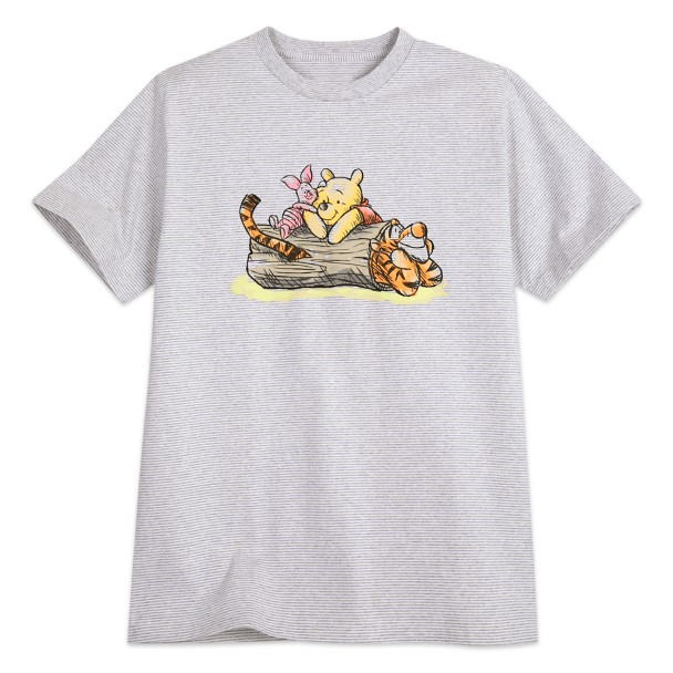 Winnie the Pooh and Pals Striped T-Shirt for Adults