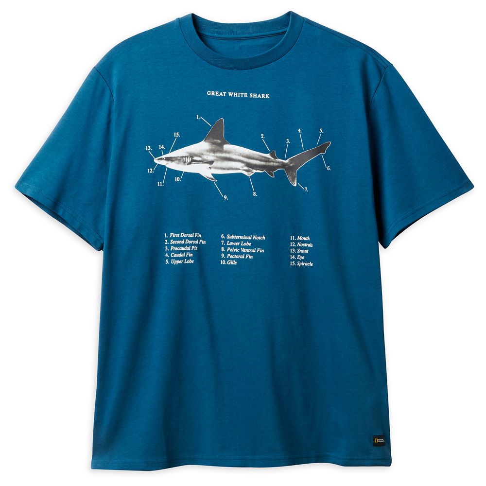 National Geographic Great White Shark T-Shirt for Adults