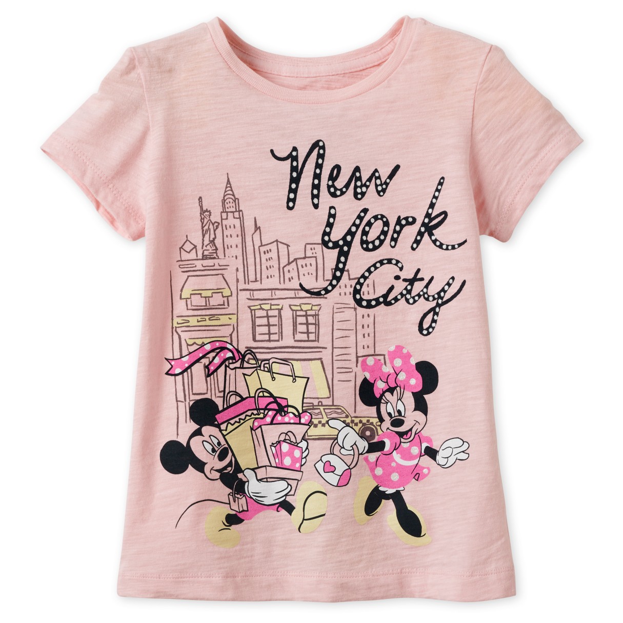 Mickey and Minnie Mouse Shopping T-Shirt for Girls – New York City