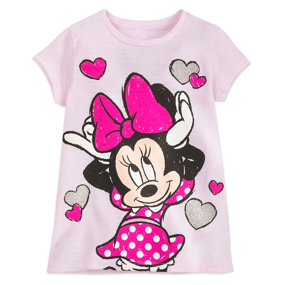 Minnie Mouse Hearts T-Shirt for Girls