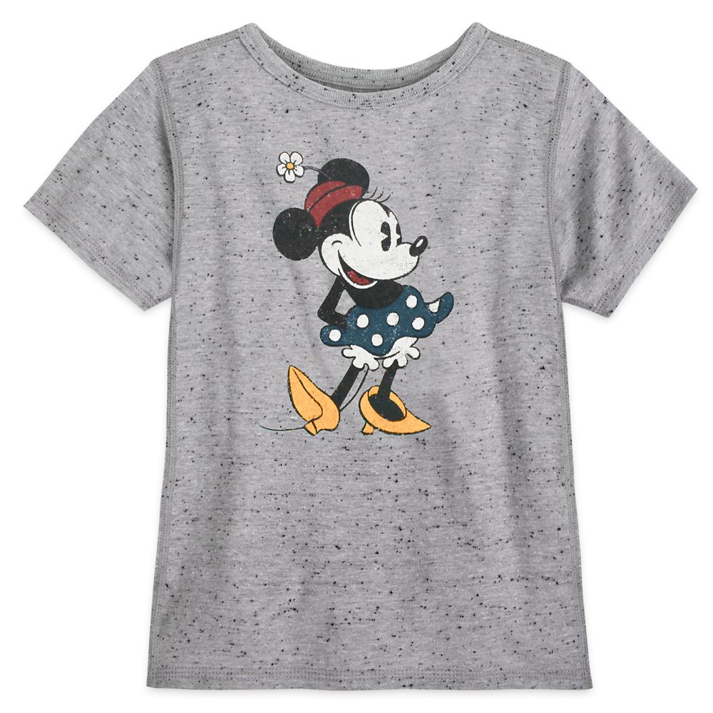 Minnie Mouse Classic T-Shirt for Girls – Gray – Sensory Friendly