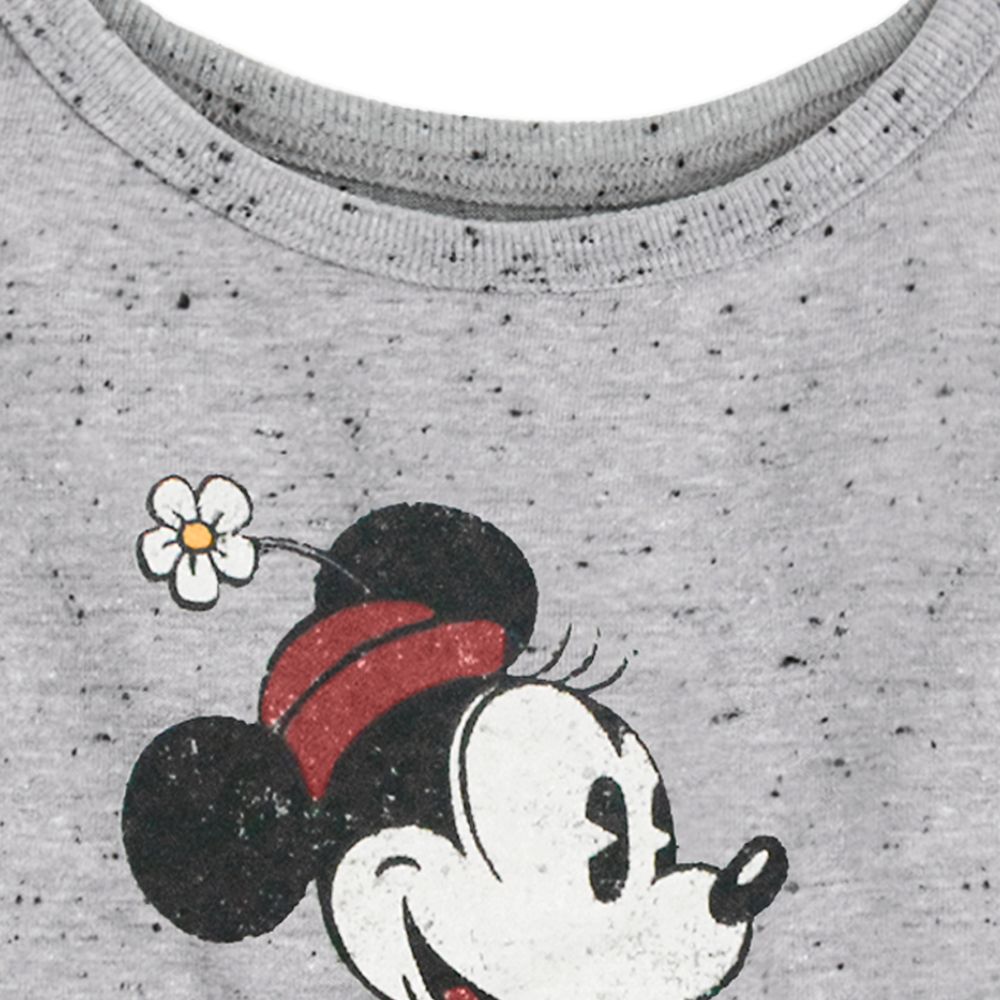 Minnie Mouse Classic T-Shirt for Girls – Gray – Sensory Friendly