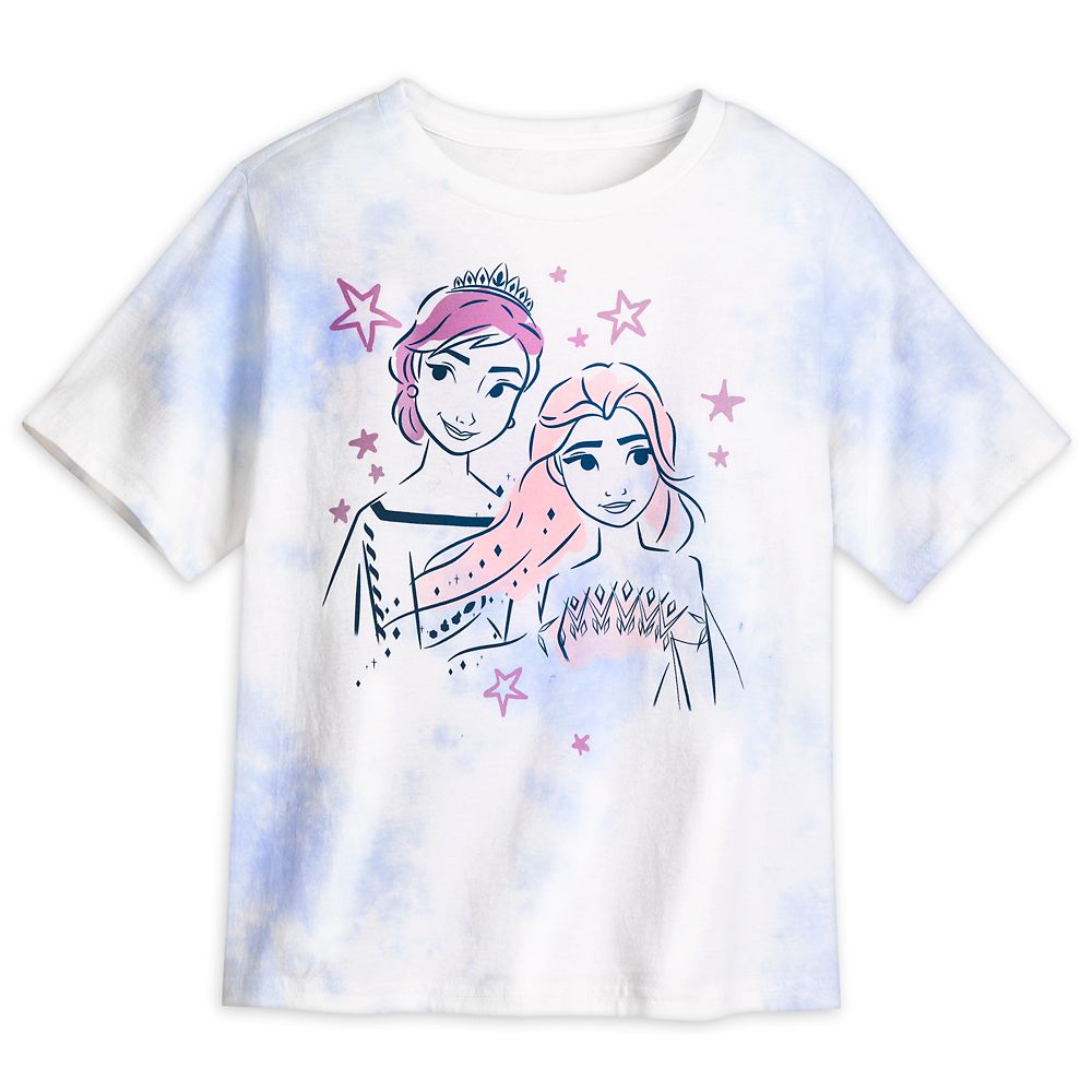 Anna and Elsa Tie-Dye T-Shirt for Girls – Frozen