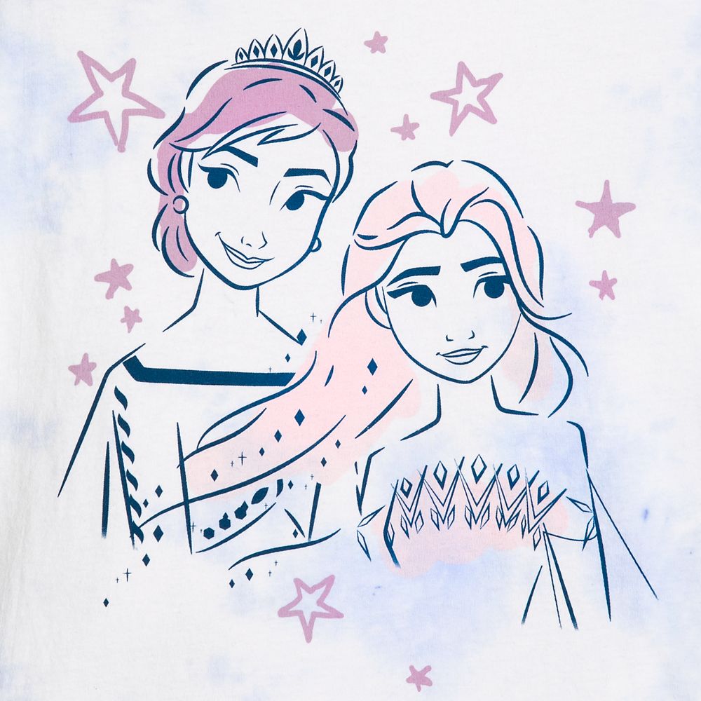 Anna and Elsa Tie-Dye T-Shirt for Girls – Frozen