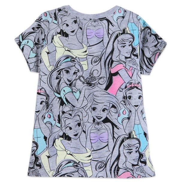 Disney Princess Allover Print T-Shirt for Girls