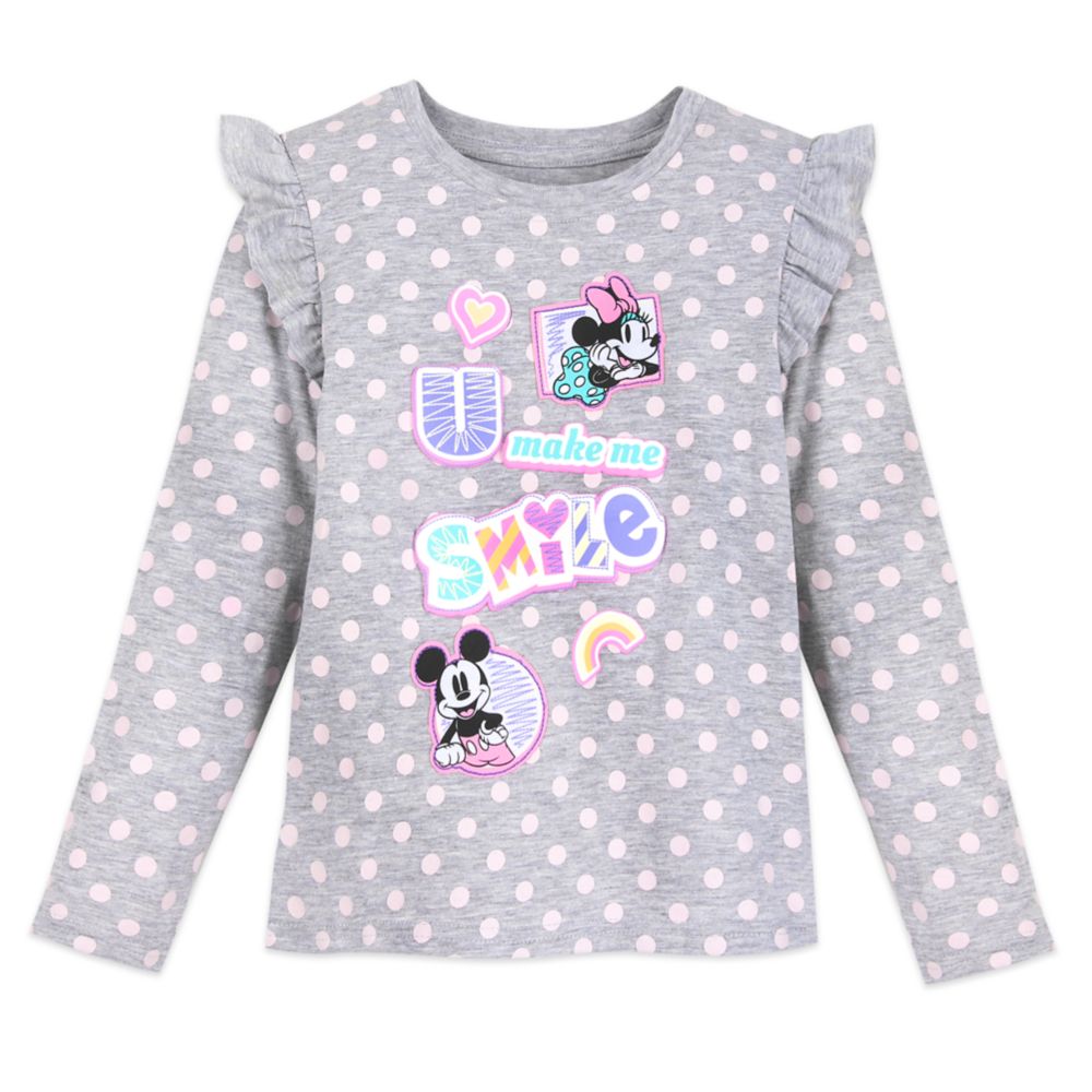Mickey and Minnie Mouse Long Sleeve T-Shirt for Girls