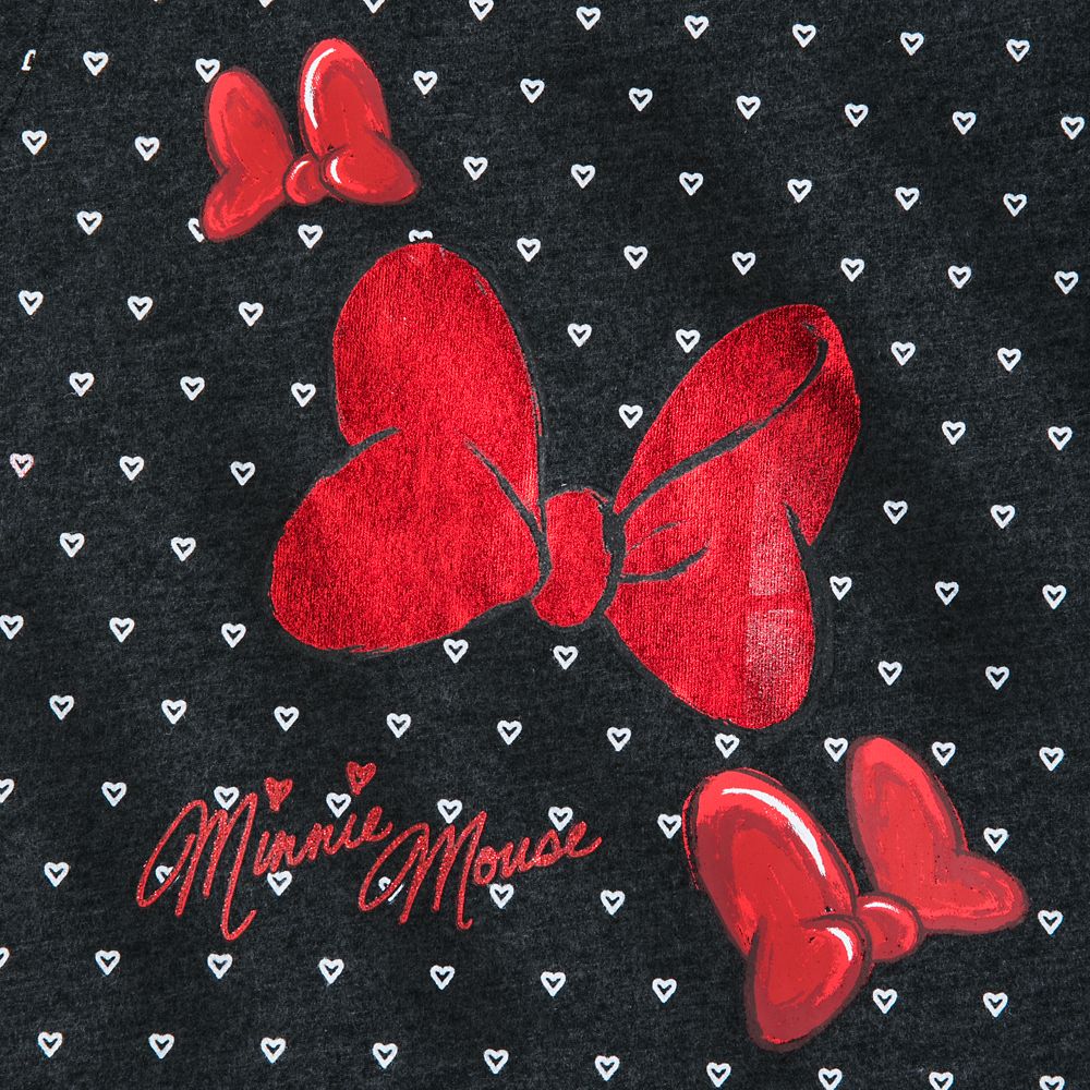 Minnie Mouse Bow and Hearts T-Shirt for Girls