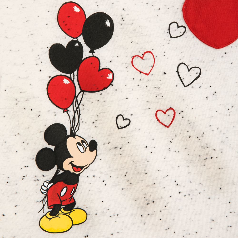 Mickey and Minnie Mouse Heart Balloon T-Shirt for Girls