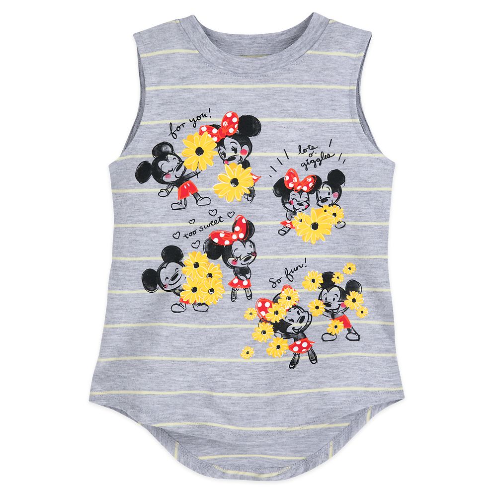 Mickey and Minnie Mouse Striped Tank Top for Girls