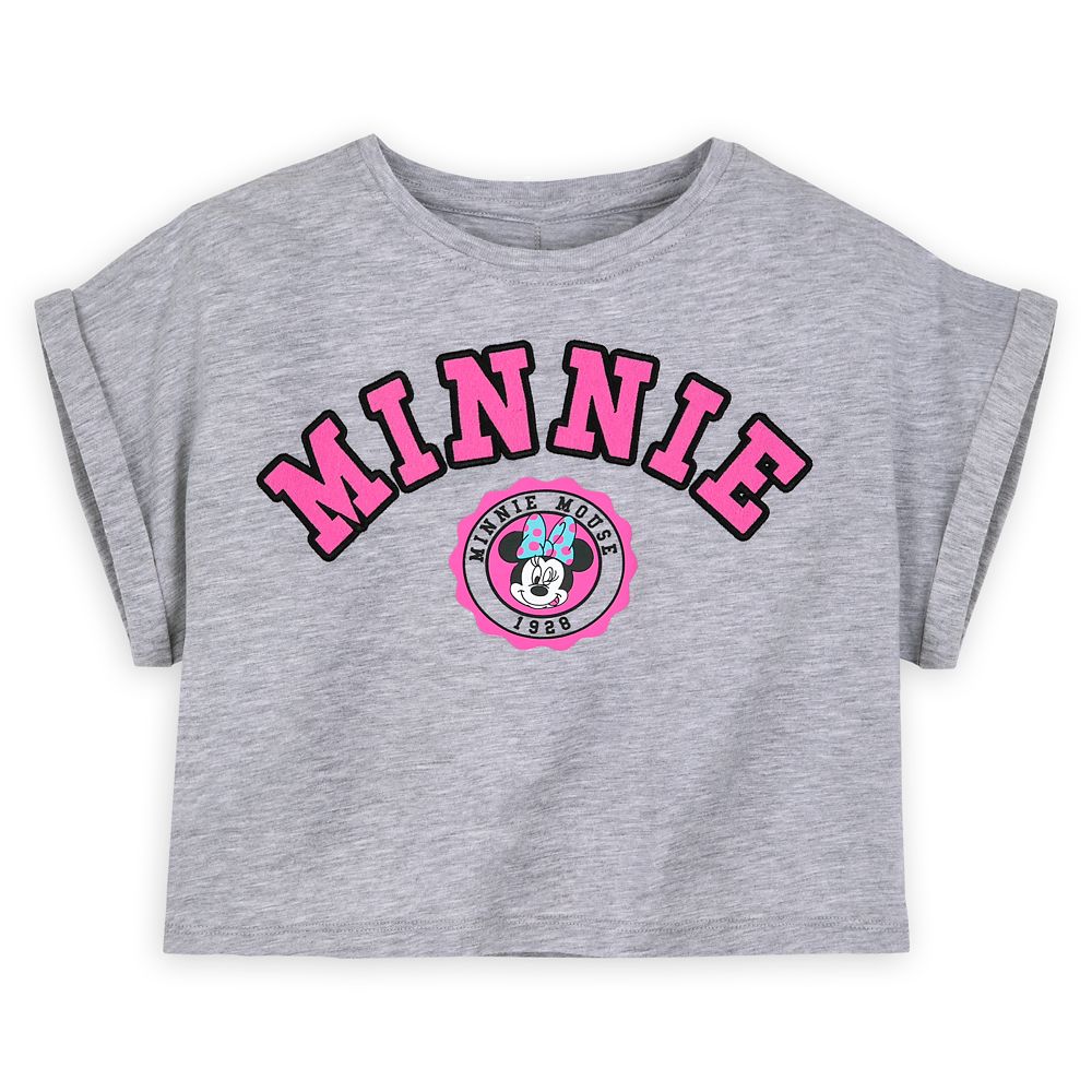 Minnie Mouse Semi-Cropped Athletic T-Shirt for Girls