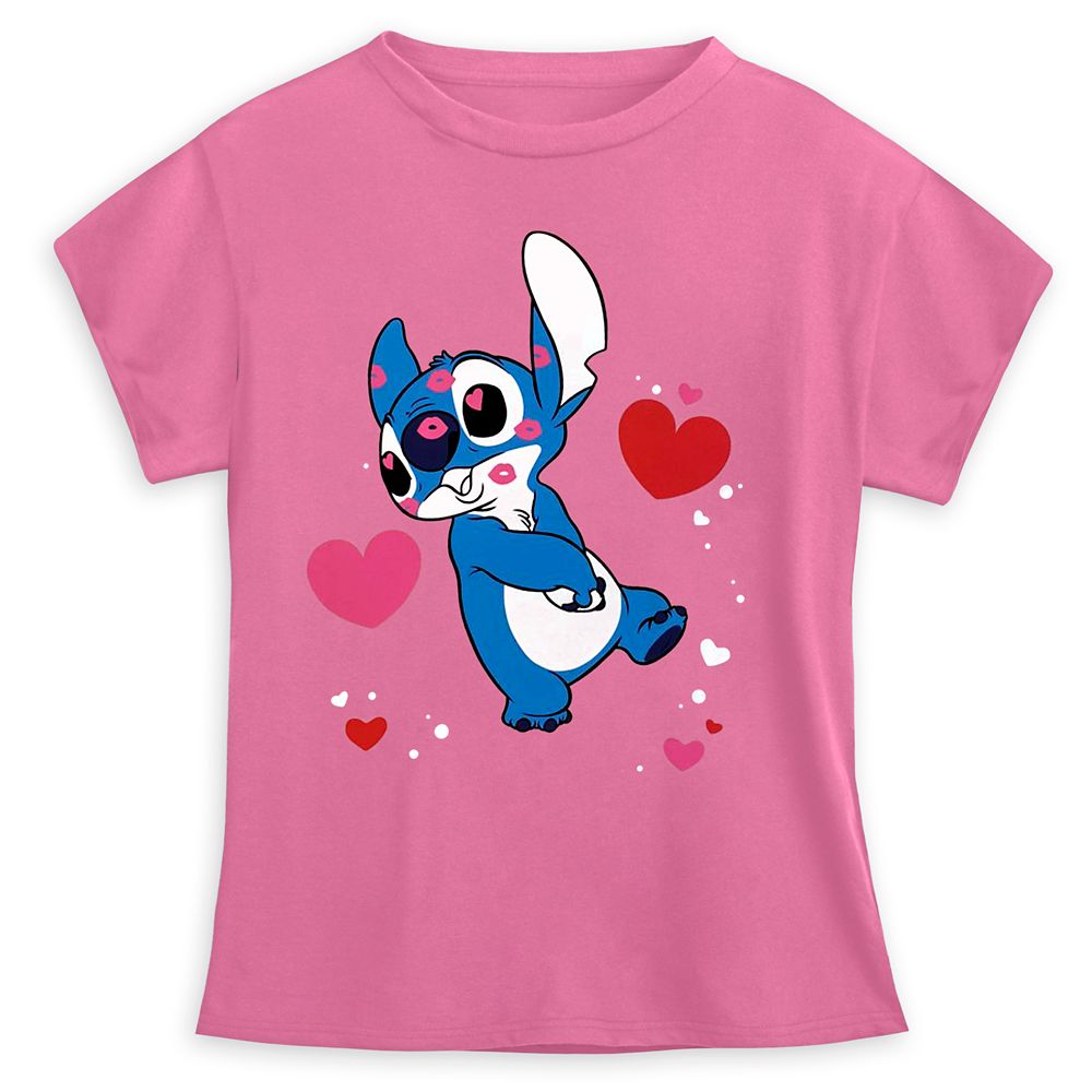Stitch Valentine's Day T-Shirt for Girls &ndash; Sensory Friendly