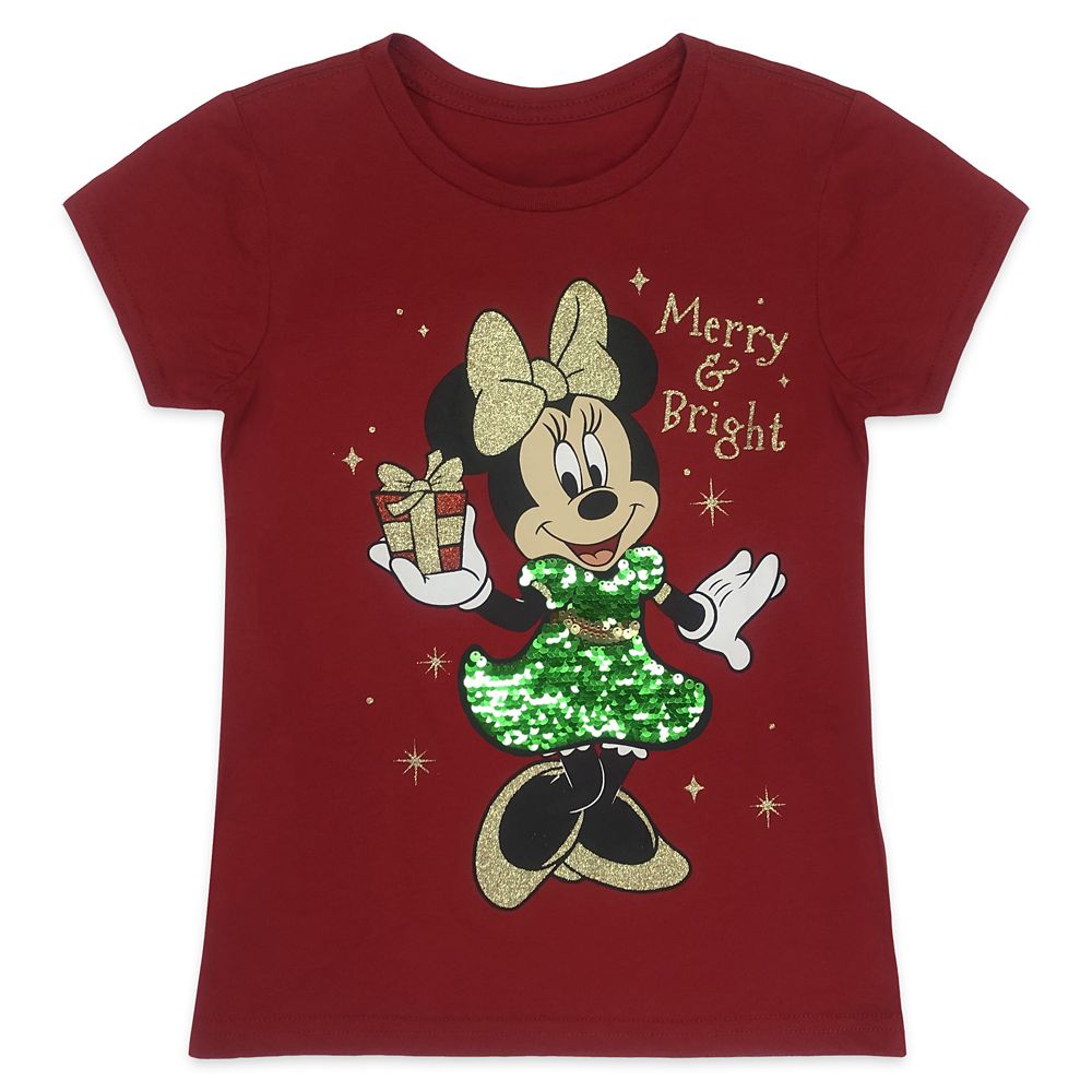 Minnie Mouse Reversible Sequin Holiday T-Shirt for Girls