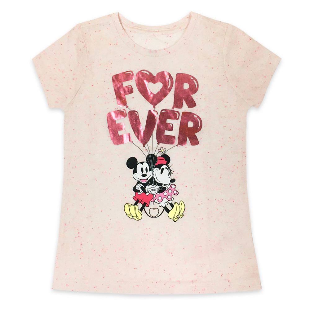 Mickey and Minnie Mouse ''Forever'' T-Shirt for Girls Official shopDisney