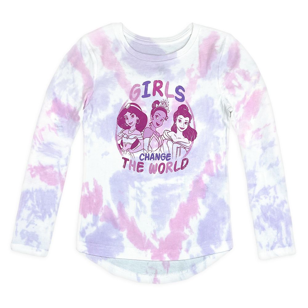 Disney Princess Long Sleeve Tie Dye T-Shirt for Girls