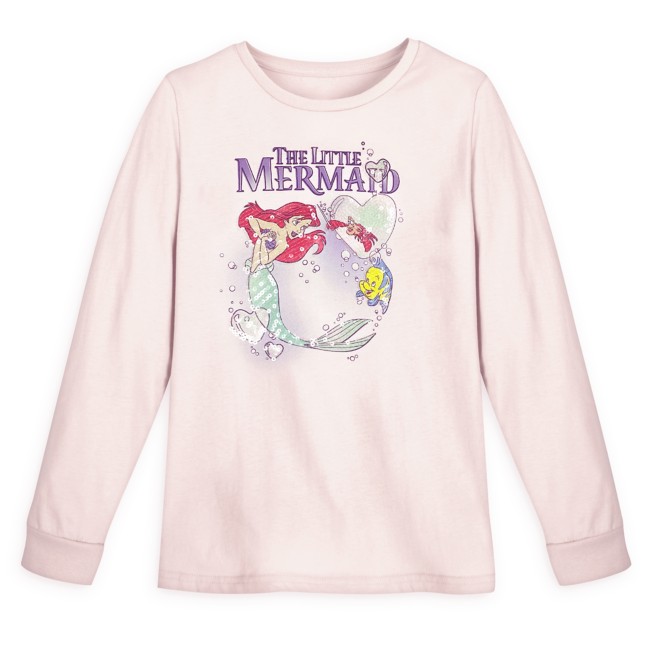 The Little Mermaid Long Sleeve Sequined T-Shirt for Girls