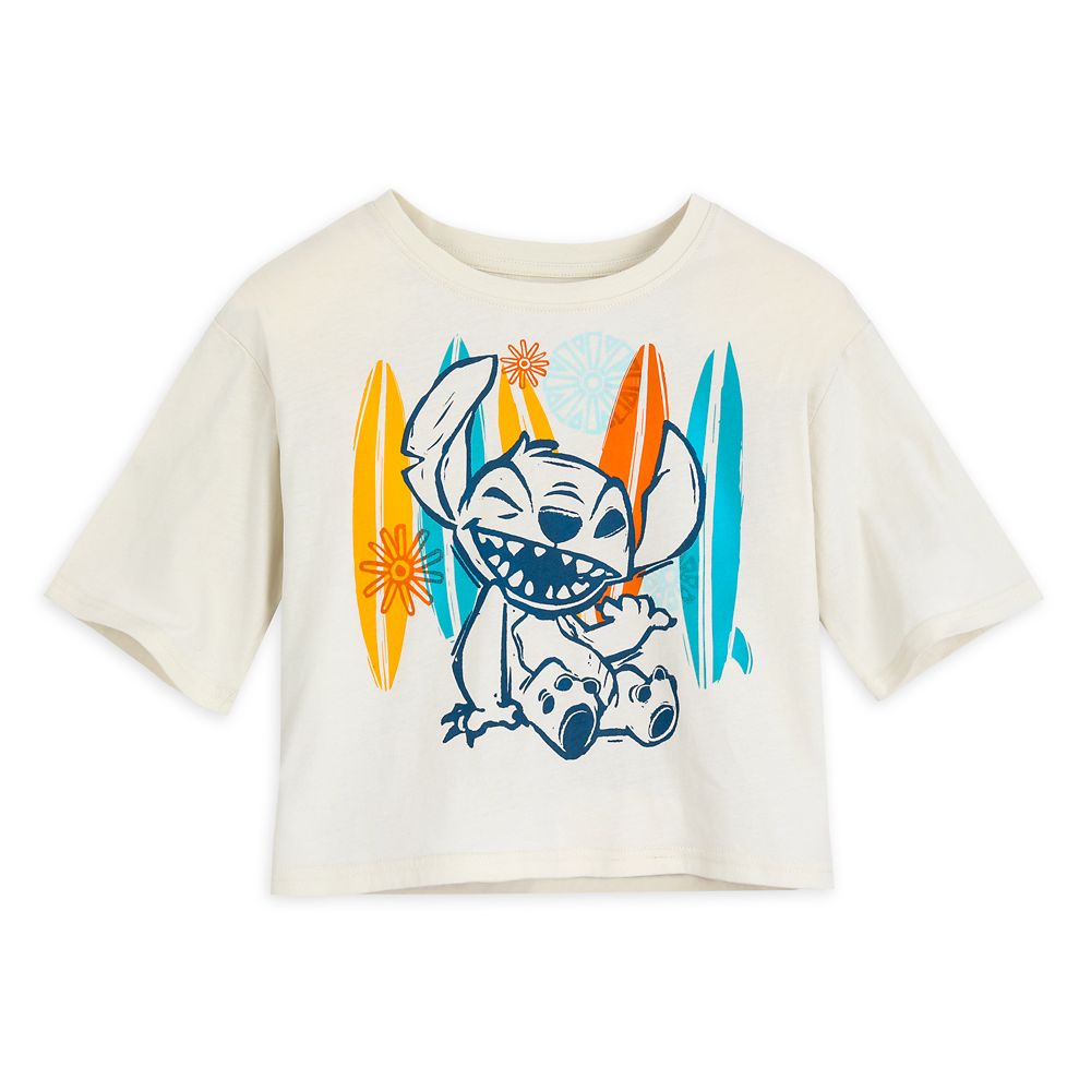 Disney Stitch Semi-Cropped T-Shirt for Girls