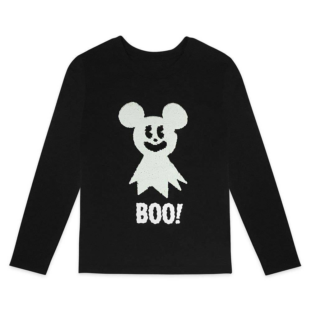 Mickey Mouse Halloween Long Sleeve Reversible Sequin T-Shirt for Kids