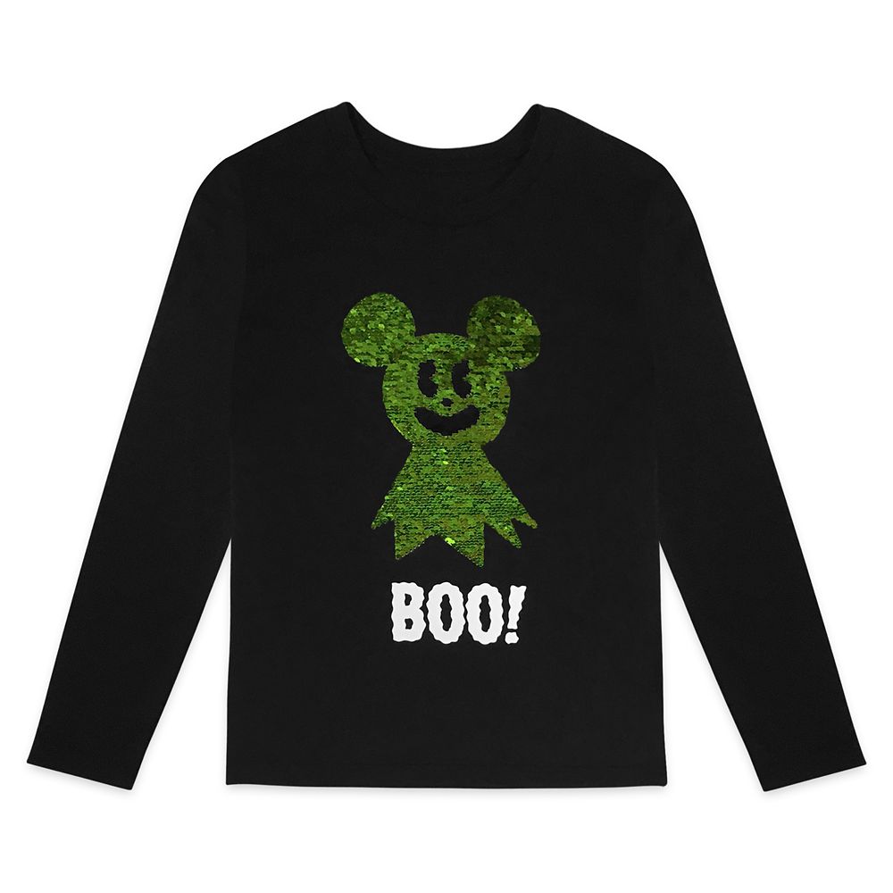 Mickey Mouse Halloween Long Sleeve Reversible Sequin T-Shirt for Kids