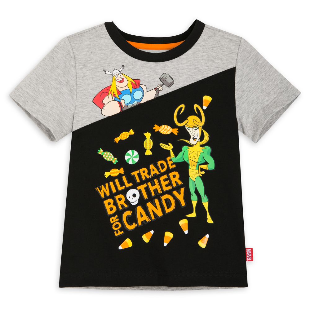 Thor and Loki Halloween Fashion T-Shirt for Kids Official shopDisney