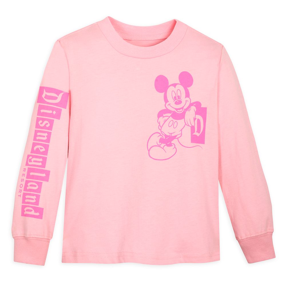Mickey Mouse Long Sleeve Pink T-Shirt for Kids – Disneyland
