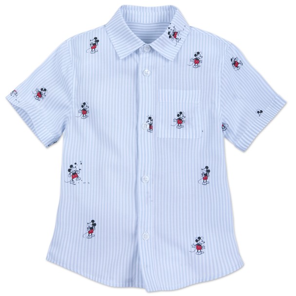 Mickey Mouse Striped Button Shirt for Kids