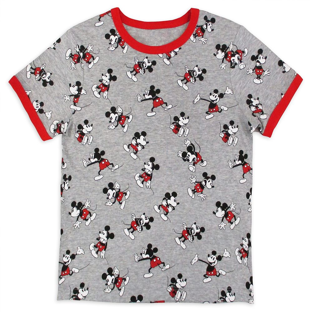 Mickey Mouse Allover Ringer T-Shirt for Kids