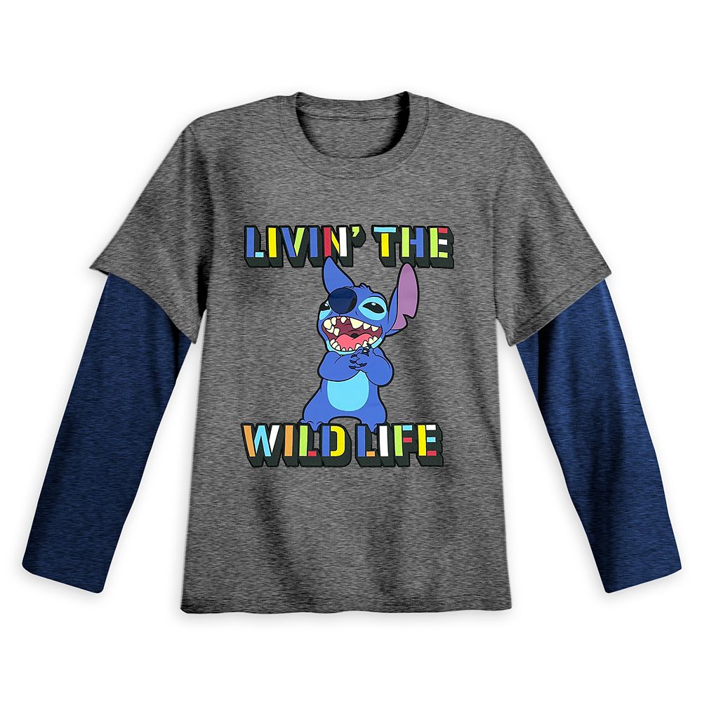 Stitch Long Sleeve Double-Up T-Shirt for Kids