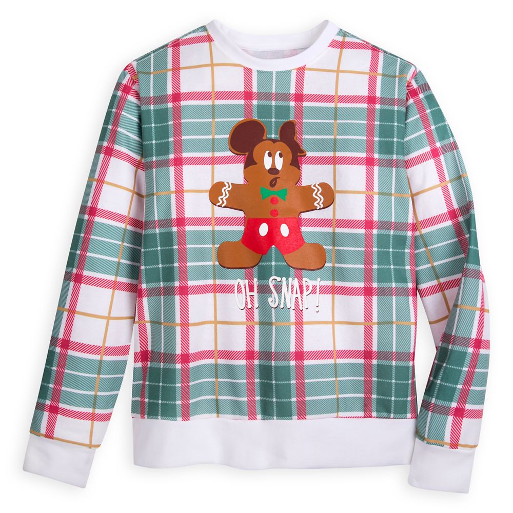 Mickey Mouse Holiday Plaid Sweatshirt for Adults
