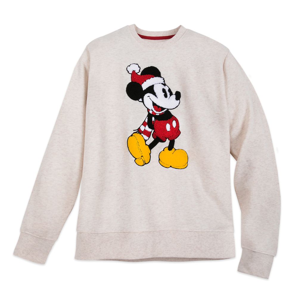 Mickey Mouse Heathered Holiday Pullover for Adults