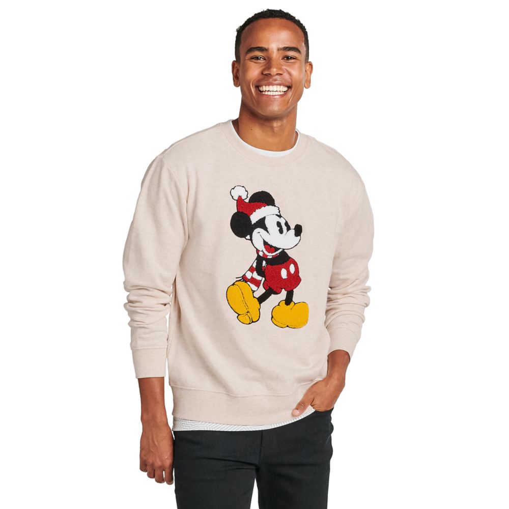 Mickey Mouse Heathered Holiday Pullover for Adults