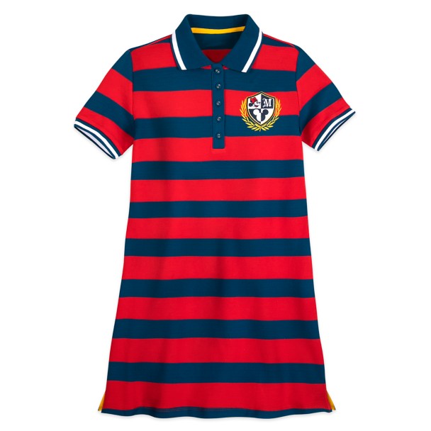 Minnie Mouse Striped Polo Shirt Dress for Women