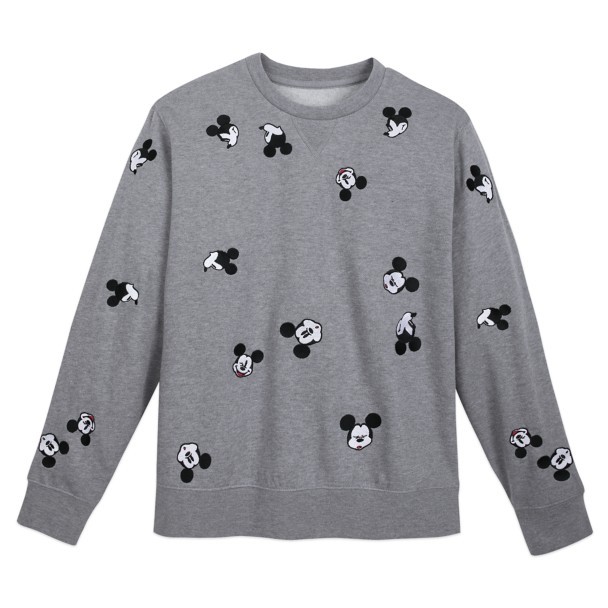 Mickey Mouse Pullover Sweater for Adults – Gray