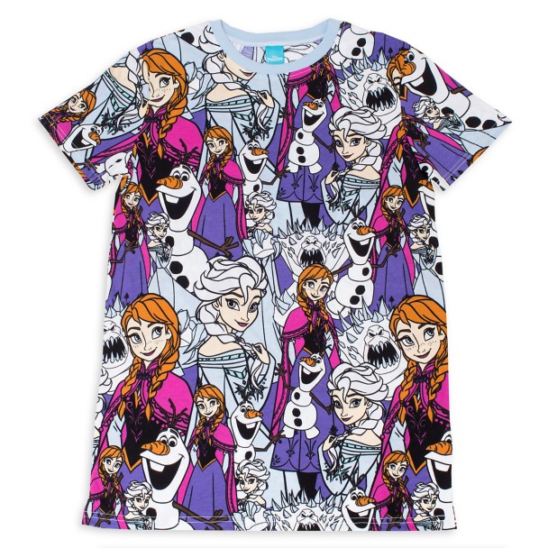 Elsa, Anna, Olaf and Marshmallow T-Shirt for Adults by Cakeworthy – Frozen