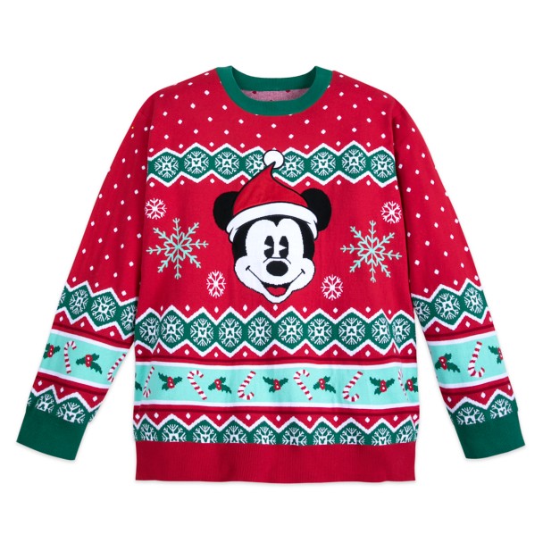 Mickey Mouse Family Holiday Sweater for Men – Extended Size