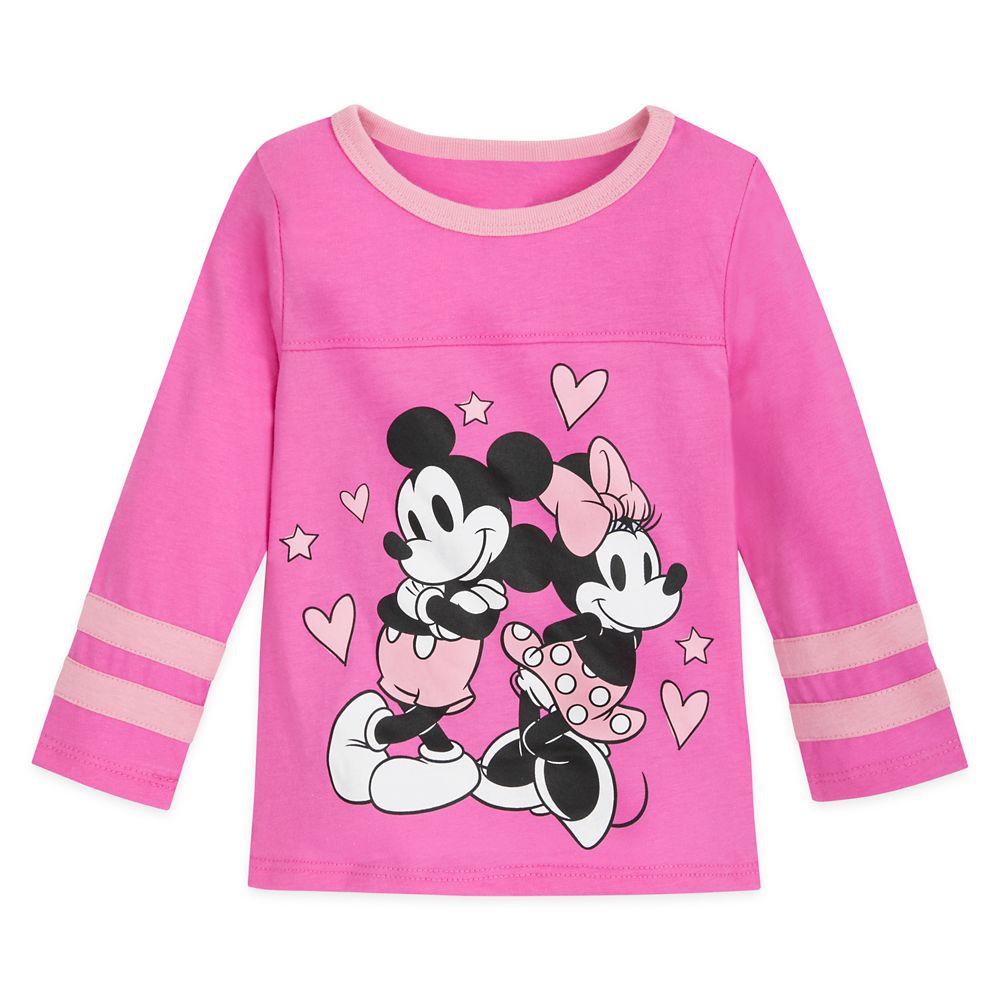 Mickey and Minnie Mouse Football T-Shirt for Girls