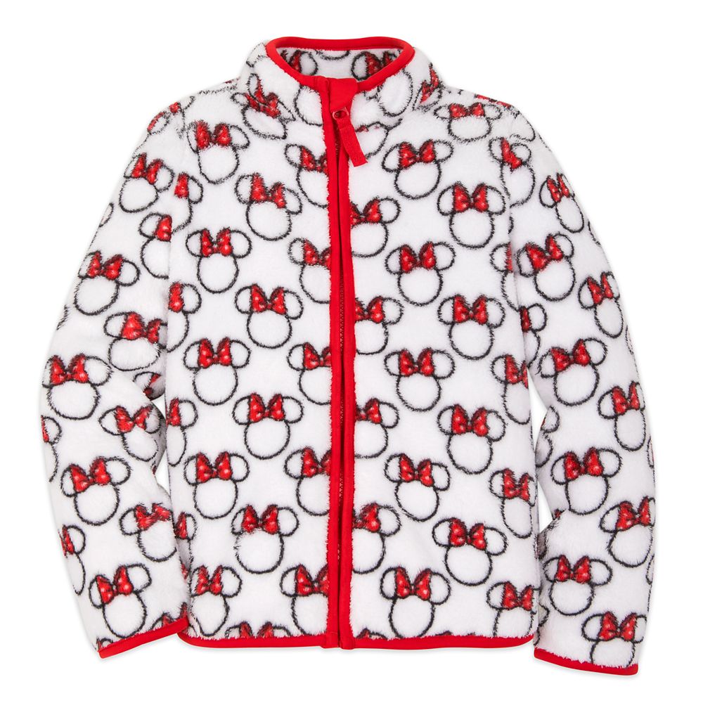 Minnie Mouse Red Zip Fleece Jacket for Kids – Personalized