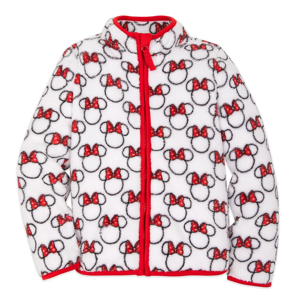 Minnie Mouse Red Zip Fleece Jacket for Kids – Personalized